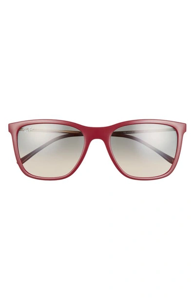 Ray Ban 56mm Pillow Sunglasses In Red Cherry/ Clear Grad Grey