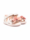 Camper Bow-detail Sandals In White