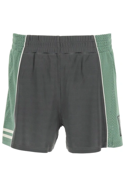 Fendi Two-tone Panelled Track Shorts In Gray