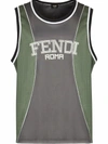 FENDI FENDI MEN'S GREEN ACRYLIC TANK TOP,FAF634A52DF1DS4 L