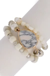 Saachi Stackable Bracelet Set In White