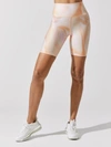 Carbon38 Printed Core Biker Short In Warped Marble