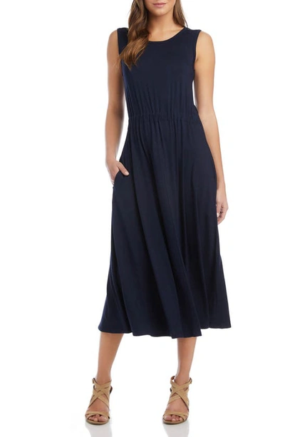 Karen Kane Artisan Jersey Midi Dress In Navy