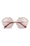 VALENTINO 59MM CRYSTAL TRIM GEOMETRIC SUNGLASSES,VA204459-X