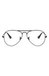 Ray Ban 55mm Optical Glasses In Matte Black
