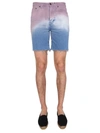 Saint Laurent Men's Degraded Print Bermuda Shorts | Size 30 | 648466 In Multicolour