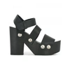 Alexander Wang Woman Tess Leather Platform Sandals Black