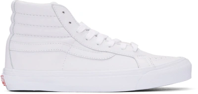 Vans White Og Sk8-hi Lx Sneakers