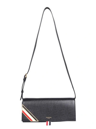 Thom Browne Rwb Flap Shoulder Bag In Black