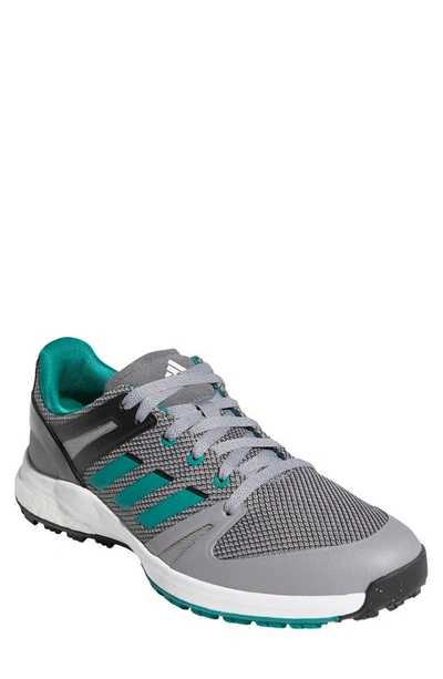 Adidas Golf Eqt Primegreen Spikeless Waterproof Golf Shoe In Grey/ Sub Green/ Core Black