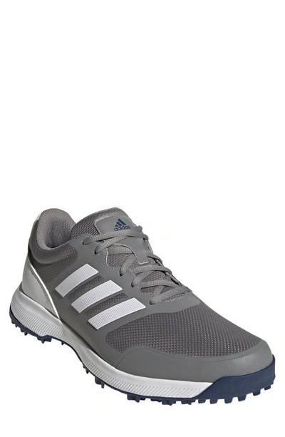 Adidas Golf Tech Response Golf Shoe In Grey/ White/ Tech Indigo