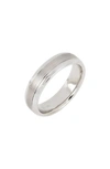 Bony Levy 6mm Satin & Polished Band In White Gold