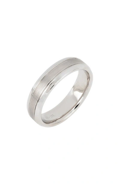 Bony Levy 6mm Satin & Polished Band In White Gold
