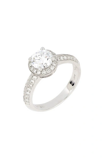 Bony Levy Beveled Pavé Diamond Engagement Ring Setting In White Gold