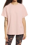 Afrm Bacio Oversize Tunic T-shirt In Blush