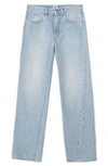 Totême Mid-rise Twisted-seam Straight Jeans In Light Blue Wash