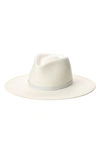 Janessa Leone Sherman Packable Straw Fedora In Bleach