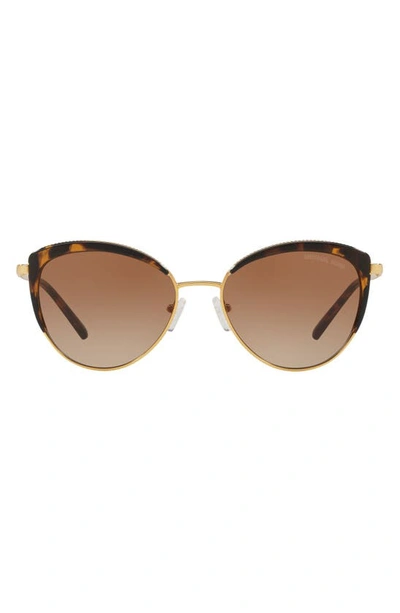 Michael Kors 56mm Gradient Cat Eye Sunglasses In Brown