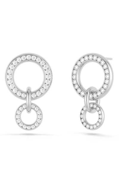 Spinelli Kilcollin Canis Pave Diamond Drop Earrings In 18k Wg/dia