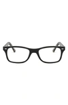 Ray Ban 53mm Square Optical Glasses In Top Havana