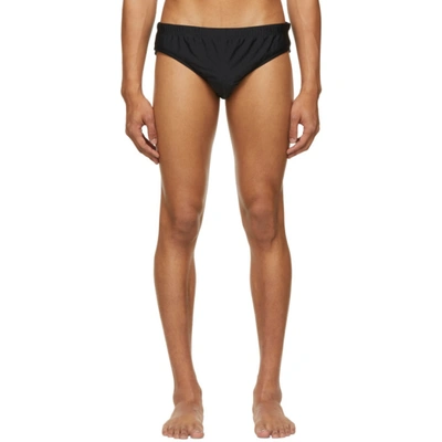 Moschino Black Double Question Mark Swim Briefs