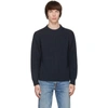 NUDIE JEANS NAVY CHUNKY RIB FRANK SWEATER