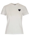 COMME DES GARÇONS PLAY COMME DES GARÇONS PLAY HEART EMBROIDERED T