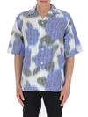 KENZO KENZO PIXELATED ROSES PRINT SHORT SLEEVE SHIRT