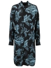 GIVENCHY GIVENCHY FLORAL SCHEMATIC PRINT SHIRT DRESS