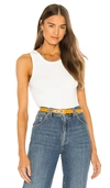 Nili Lotan Coana Ribbed Cotton-jersey Tank Top In White