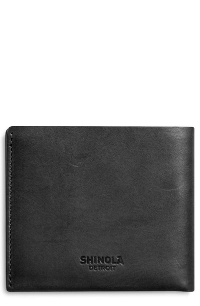 Shinola Utility Leather Bifold Wallet In Black