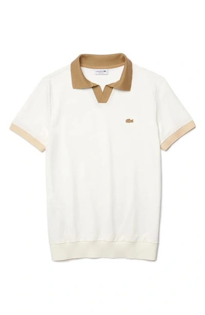 Lacoste Johnny Collar Piqué Polo In Flour/ Viennese | ModeSens