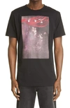Off-white Caravaggio Spray  Cotton T-shirt  With Print In Black/ White