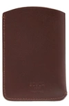 Bosca Italo Envelope Leather Card Case In Dark Brown