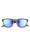 Oakley Manorburn 56mm Square Sunglasses In Matte Black/ Prizm Violet