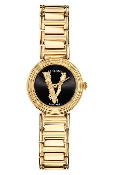 Versace Virtus Mini Bracelet Watch, 28mm In Gold
