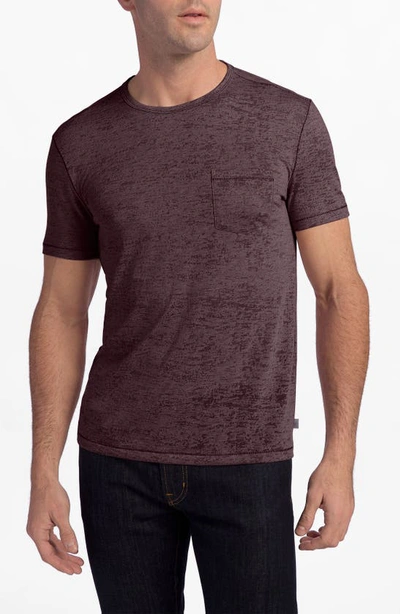 John Varvatos Burnout Slim Fit T-shirt In Oxblood