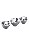 Nambe Triple Condiment Server In Silver