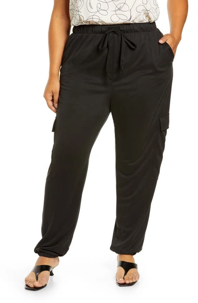 Open Edit Knit Cargo Pants In Black