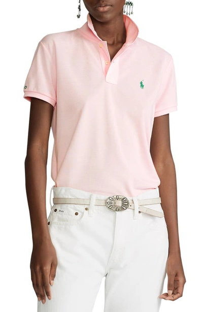 Polo Ralph Lauren Embroidered-logo Polo Shirt In Pink