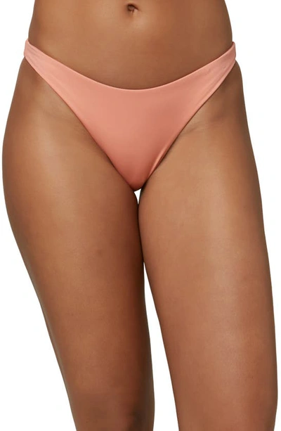 O'neill Flamenco Saltwater Solid Bikini Bottoms In Canyon Clay