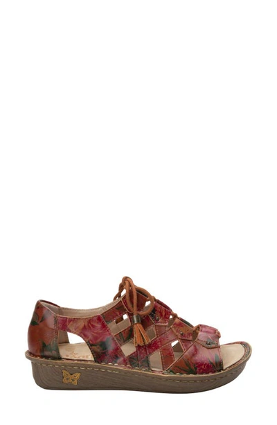 Alegria Valerie Wedge Sandal In Southwestern Romance Leather