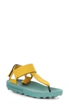 Asportuguesas By Fly London Asportuguesas By London Fizz Sandal In Yellow/ Green Suede