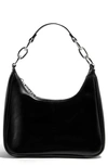 House Of Want Newbie Vegan Leather Shoulder Bag In Black/ Silver