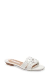 Aquazzura Noah Slides Made Of Leather In White