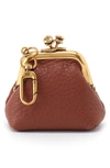 Hobo Run Clip-on Coin Pouch In Toffee
