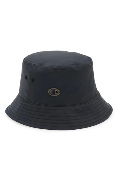 Rick Owens X Champion Embroidered-logo Bucket Hat In Black