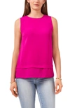 Vince Camuto Layered Sleeveless Blouse In Fuchsia Fury