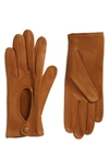 Seymoure Washable Leather Driver Gloves In Camel