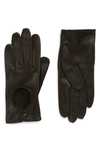 SEYMOURE WASHABLE LEATHER DRIVER GLOVES,S110-BLKXS